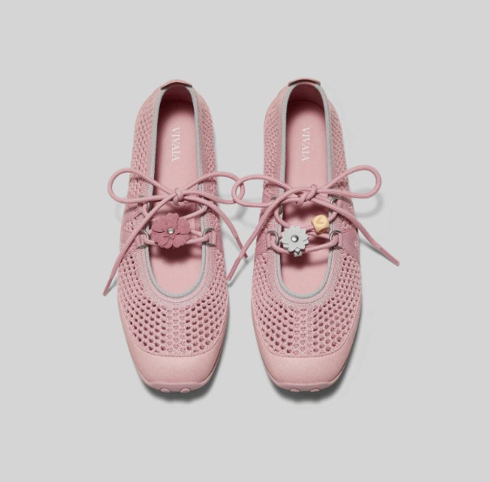 Vivaia Cecily Sporty Hybrid Mesh Mary Jane Bendable Dusty Pink Playful Charm 6.5